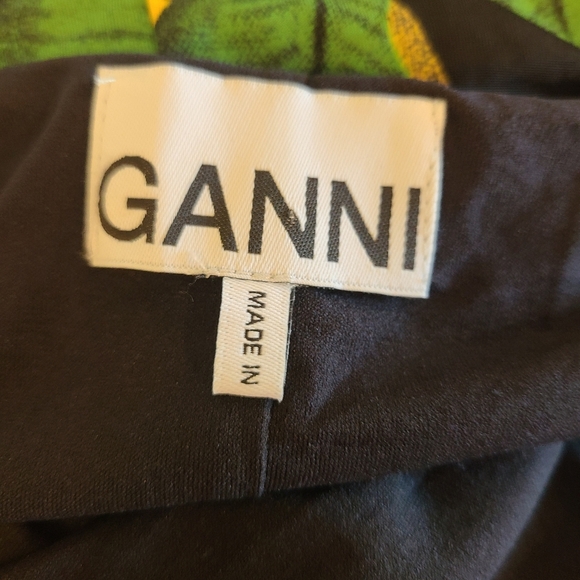 Ganni Banana Print Ruched Mini Dress - Picture 9 of 10